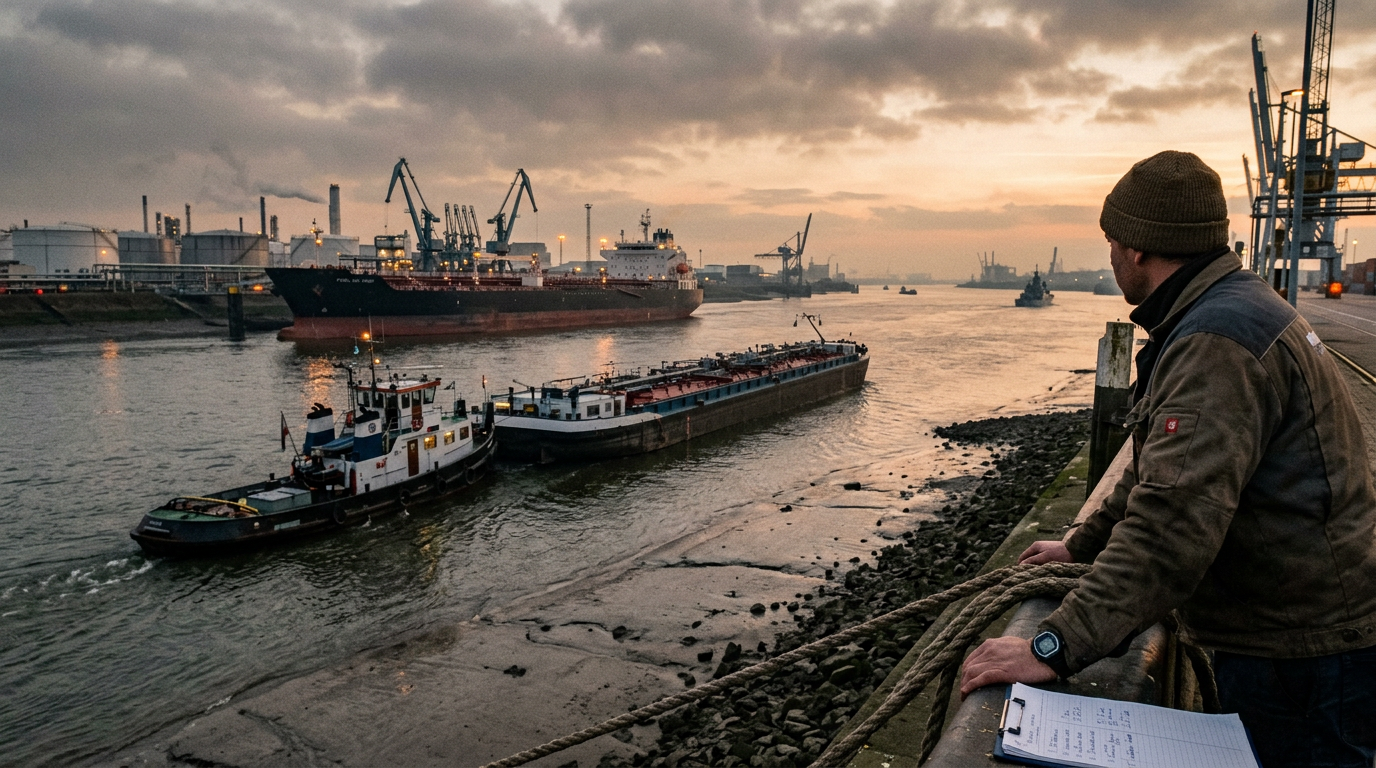 Scene illustrating Fuel Oil sector: Dual Chokepoint Pressures Intensify Fuel Oil Market Volatility in August 2026. Geopo