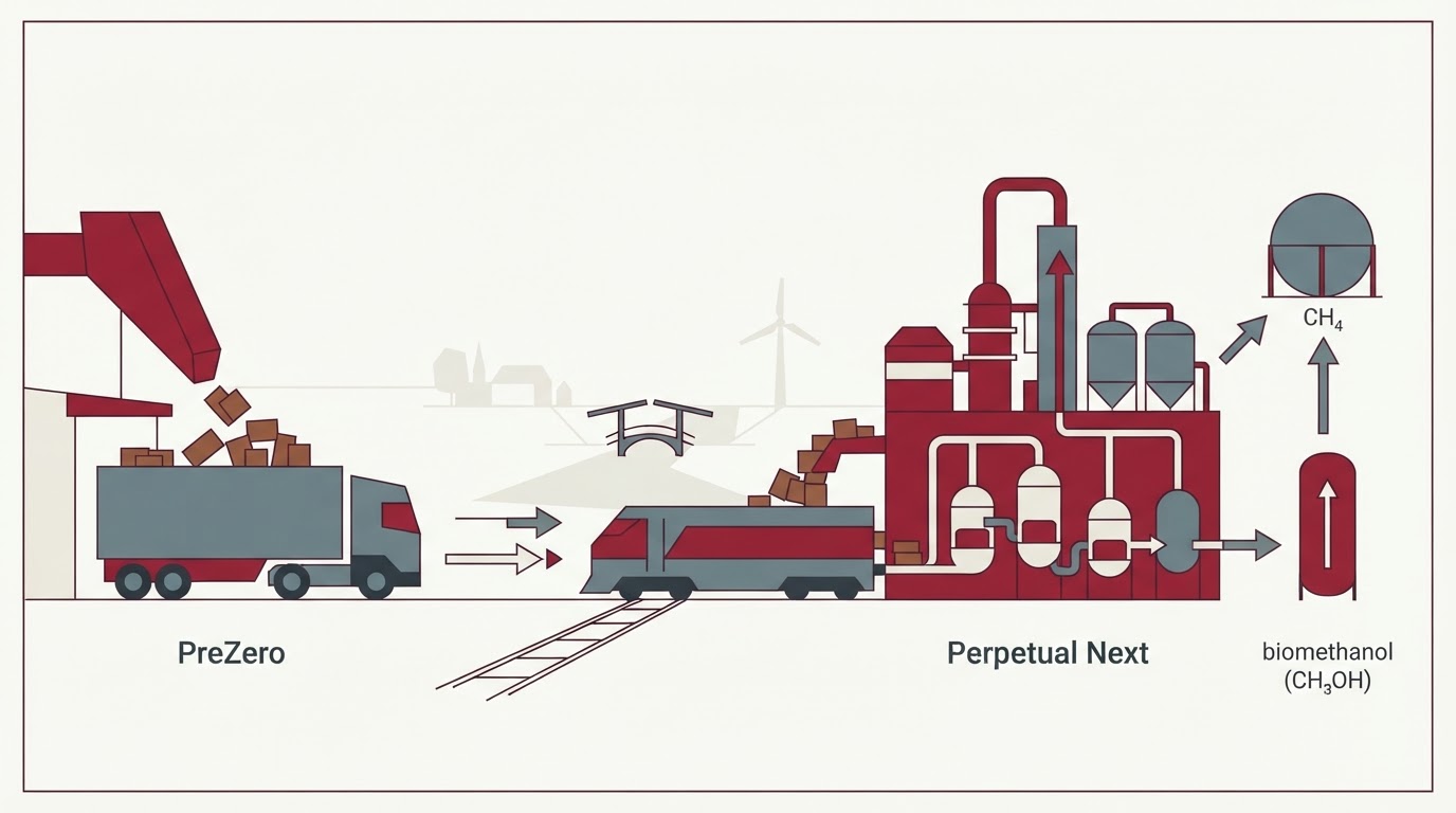 Scene illustrating Renewable Energy sector: Perpetual Next and PreZero Agree Waste Wood Supply for Dutch Biofuels. PreZe